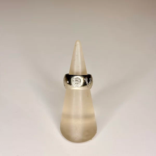 Anillo Bulgari Monologo en oro blanco 18KT con diamantes
