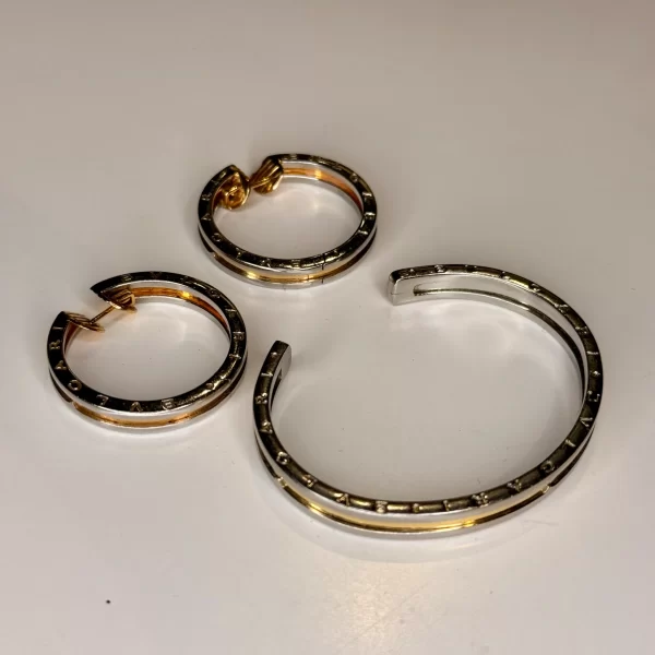 Set Bulgari B.zero1 en oro bicolor 18KT – Pendientes y brazalete